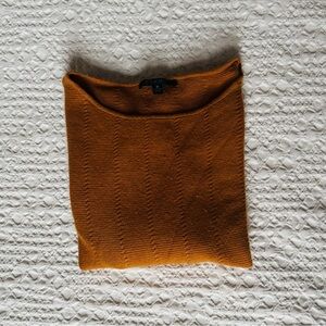 Cyrus Knit Sweater in Warm Brown/Gold